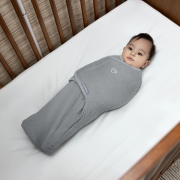 Ingenuity - sistem de infasare swaddle me 0-3 luni, muselina, colectia original, granite bbb17386-076