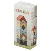 Jucarie din lemn Cubika, Set Constructii Turn - 10 piese KRT16082