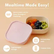 Set 3 boluri pentru hrana bebelusi miniware snack bowl, 100% din materiale naturale biodegradabile, cotton candy+toffee+vanilla mw_mwsb3ctv