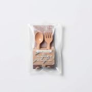 Set de tacamuri bebelusi miniware my first cutlery, 100% din materiale naturale biodegradabile, toffee mw_mwmfct