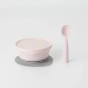 Set diversificare hrana bebelusi miniware first bites deluxe, 100% din materiale naturale biodegradabile, 4 piese, cotton candy mw_mwfbdcc