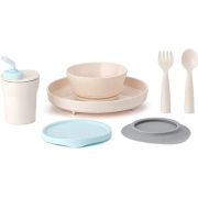 Set diversificare hrana bebelusi miniware little foodie, 100% din materiale naturale biodegradabile, 6 piese, vanilla aqua mw_mwlfva