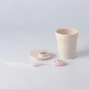 Set diversificare hrana bebelusi miniware little foodie, 100% din materiale naturale biodegradabile, 6 piese, vanilla+cotton candy mw_mwlfvc
