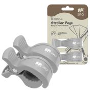 Cleme multifunctionale pentru carucior, 2 bucati, Grey EKDSCA-20LG