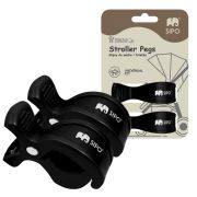 Cleme multifunctionale pentru carucior, 2 bucati, Negru EKDSCA-20BL