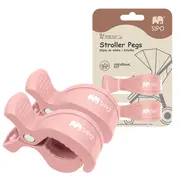 Cleme multifunctionale pentru carucior, 2 bucati, Pink EKDSCA-20LP