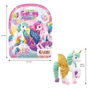 Craze - Galupy figurina Unicorn curcubeu cu aripi sclipitoare si coroana decorata cu un cristal Swarovski ARTCRZ69578