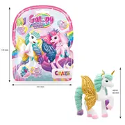 Craze - Galupy figurina Unicorn curcubeu cu aripi sclipitoare si coroana decorata cu un cristal Swarovski ARTCRZ69578