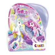 Craze - Galupy figurina Unicorn curcubeu cu aripi sclipitoare si coroana decorata cu un cristal Swarovski ARTCRZ69578