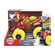 DICKIE MASINA DE TEREN FLAMING FIRE MONSTER CU LUMINI SUNETE SUSPENSII SI FUNCTIE ABUR 25CM VIV203754003