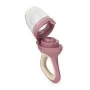 Dispozitiv de hranire, Petite&Mars, Pentru fructe si legume, Include capac de protectie, 6+ luni, Roz BYN581798