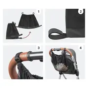 Gentuta multifunctionala pentru maner carucior, Negru, Sipo EKDSCA-13