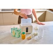 Incalzitor biberoane, Lionelo, ThermUp Duo, 6 moduri de operare, Incalzire, Pastrare temperatura, Decongelare, Senzor pentru temperatura, Oprire automata, Panou tactil, Pentru 2 biberoane simultan, fara BPA, Alb BYNLOC-THERMUP_DUO_WHITE