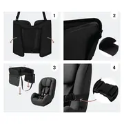 Organizator, Tavita de calatorie pentru scaun auto, Negru, Sipo EKDSCA-10T