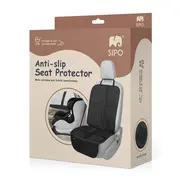Protectie scaun auto cu strat antialunecare din silicon, Negru, Sipo EKDSCA-09