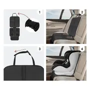 Protectie scaun auto cu strat antialunecare din silicon, Negru, Sipo EKDSCA-09