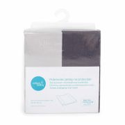 Set 2 huse, Ceba Baby, Pentru saltea de infasat, 50x70 cm, Certificat Oeko-Tex Standard 100, Bumbac, Dark/ Light Grey BYNW-820-117-026