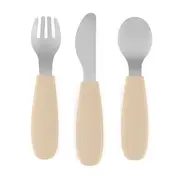 Set complet tacamuri, Petite&Mars, Take&Match, Din silicon si otel inoxidabil, Fara BPA, 12 luni+, Bej BYN727818
