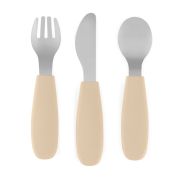 Set complet tacamuri, Petite&Mars, Take&Match, Din silicon si otel inoxidabil, Fara BPA, 12 luni+, Bej BYN727818