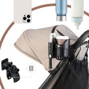 Suport 2in1 pentru pahar si telefon, universal, negru, Sipo EKDSCA-03