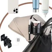 Suport 2in1 pentru pahar si telefon, universal, negru, Sipo EKDSCA-03