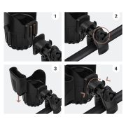 Suport 2in1 pentru pahar si telefon, universal, negru, Sipo EKDSCA-03