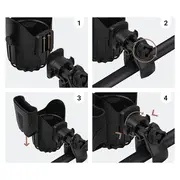 Suport 2in1 pentru pahar si telefon, universal, negru, Sipo EKDSCA-03