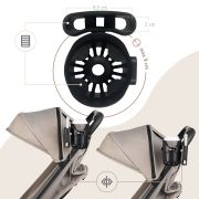 Suport 2in1 pentru pahar si telefon, universal, negru, Sipo EKDSCA-03