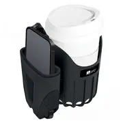 Suport 2in1 pentru pahar si telefon, universal, negru, Sipo EKDSCA-03
