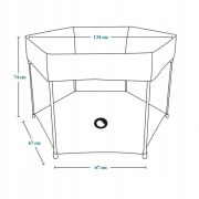 Tarc de joaca, Lionelo, Roel Plus, Pliere ultra-compacta, Sistem LockGuard impotriva plierii accidentale, Geanta de transport inclusa, Conform cu EN 12227:2010, 134x134x74 cm, 6 luni+, Multicolor BYNLO-ROEL_PLUS_GREY_MULTICOLOR