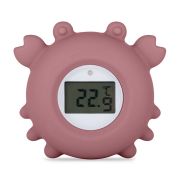 Temometru digital, Petite&Mars, Crabul Caleb, Multifunctional, Ecran usor de citit, Valoare precisa, Silicon Sigur, Avertizare temperatura, 0 luni+, Roz BYN583820
