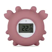 Temometru digital, Petite&Mars, Crabul Caleb, Multifunctional, Ecran usor de citit, Valoare precisa, Silicon Sigur, Avertizare temperatura, 0 luni+, Roz BYN583820