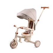 Tricicleta ZIPPY 5in1, sezut rotativ, maner parental, roti din spuma, 12 luni+, Beige EKDmm0429