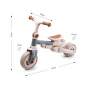 Tricicleta ZIPPY 5in1, sezut rotativ, maner parental, roti din spuma, 12 luni+, Blue EKDmm0436