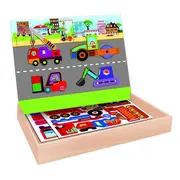 Set puzzle RS Toys vehicule cu tablita SOLRS11356