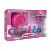 Set de joaca pentru fetite Globo manichiura si pedichiura cu sclipici si lampa speciala pentru unghii SOLGL419495
