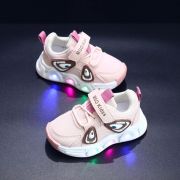Adidasi roz cu luminite panda new style adt-19-1