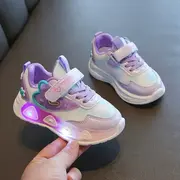 Adidasi sidefati cu luminite - purple hearts adtui11