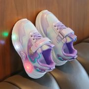 Adidasi sidefati cu luminite - purple hearts adtui11