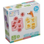 Joc educational pentru copii, Loto culori, obiecte si animale, KuKiKuk Efko, 6 planse culori diferite, 24 jetoane, carton gros, animatii colorate haioase, varsta 2-5 ani