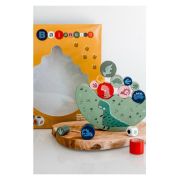 Joc arcade echilibrarea dinozaurilor, APLI Kids, Lemn, 22.7x3.5x27 cm, Multicolor