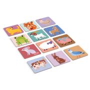 Joc educational pentru copii, Animale Memo, KuKiKuk Efko, 24 perechi, 12 piese mari, carton gros, animatii colorate haioase, varsta 2-6 ani