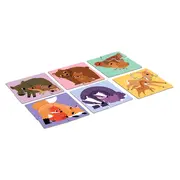 Joc educational pentru copii, Puzzle Mama si Puii, KuKiKuk Efko, 6 perechi, 30 piese mari, carton gros, animatii colorate haioase, varsta 2-5 ani