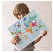 Joc magnetic APLI - Harta lumii, 40 piese