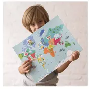 Joc magnetic APLI - Harta lumii, 40 piese