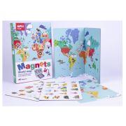 Joc magnetic APLI - Harta lumii, 40 piese