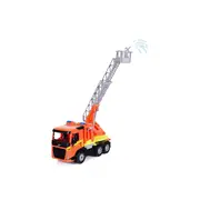 Jucarie pentru copii, Camion Pompieri WORXX Kipper Volvo FMX, Lena, din plastic, 49 cm lungime, cu scara functionala si furtun stropitor, rezervor 250 ml apa