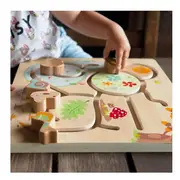 Jucarie placa din lemn, animale din padure, Andreu Toys SOLANT16107