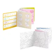 Carte de colorat si trasat linii pentru copii Banana Panda I Love Coloring, imagini cu Zane, 12 ilustratii de trasare si colorare, 2 imagini panoramice, 2 carti tip acordeon, 96 cm lungime SOLBP50162