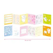 Carte de colorat si trasat linii pentru copii Banana Panda I Love Coloring, imagini cu Zane, 12 ilustratii de trasare si colorare, 2 imagini panoramice, 2 carti tip acordeon, 96 cm lungime SOLBP50162